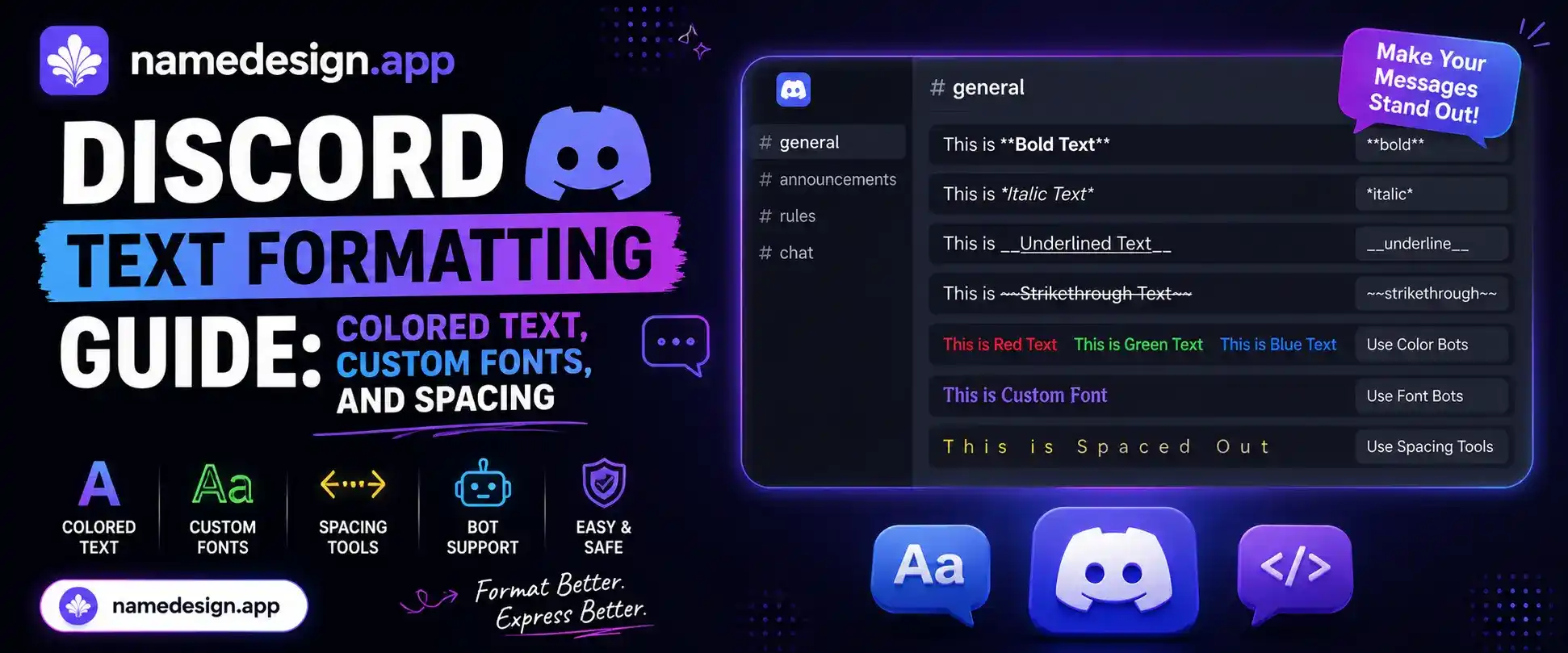 Discord Text Formatting Examples