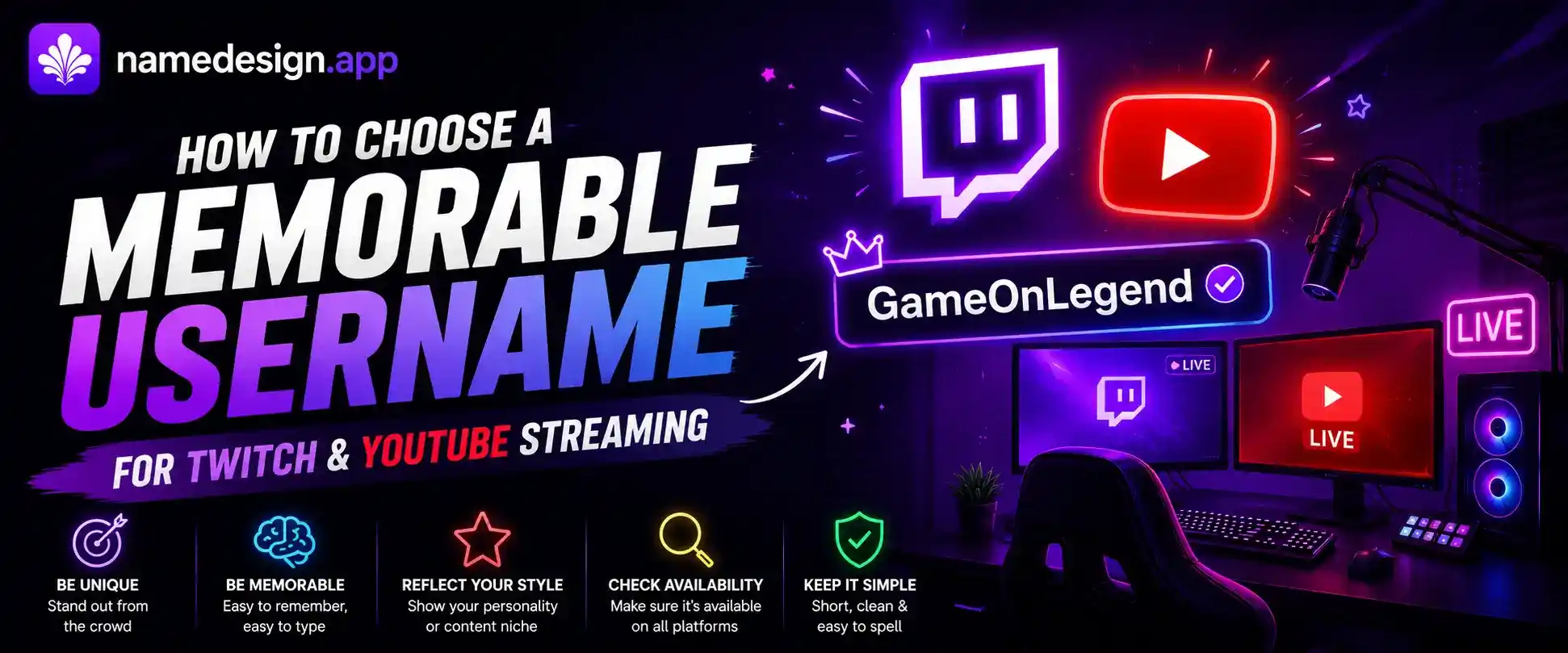 Twitch and YouTube Names